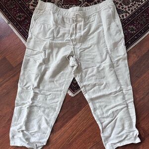 H&M Cream Linen Pants XXL